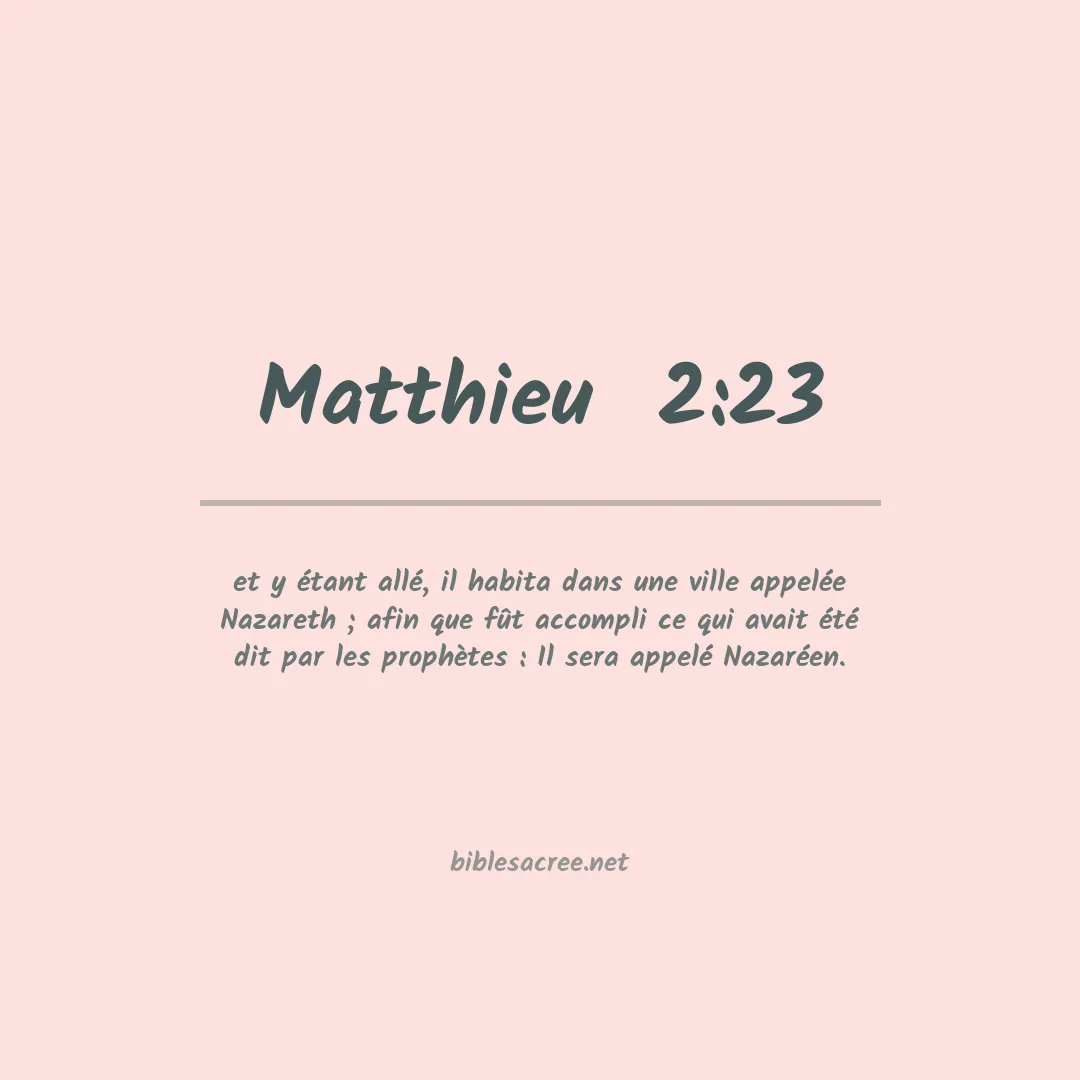 Matthieu  - 2:23