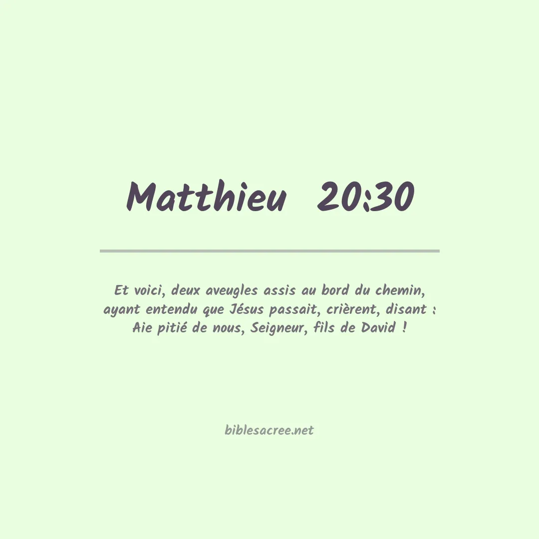 Matthieu  - 20:30