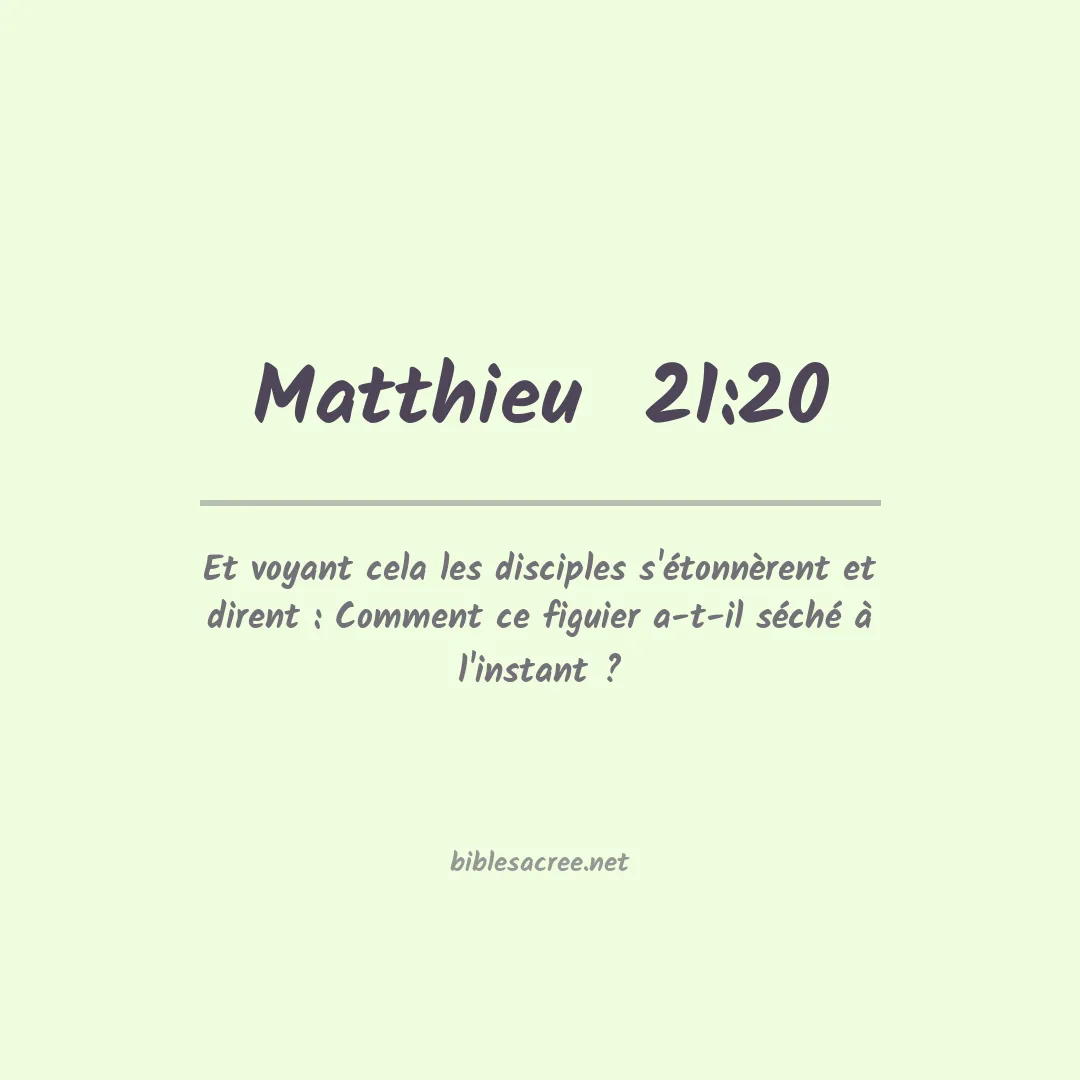 Matthieu  - 21:20