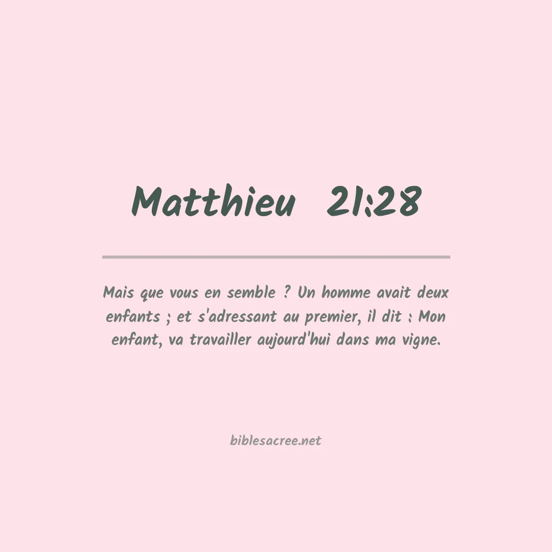 Matthieu  - 21:28