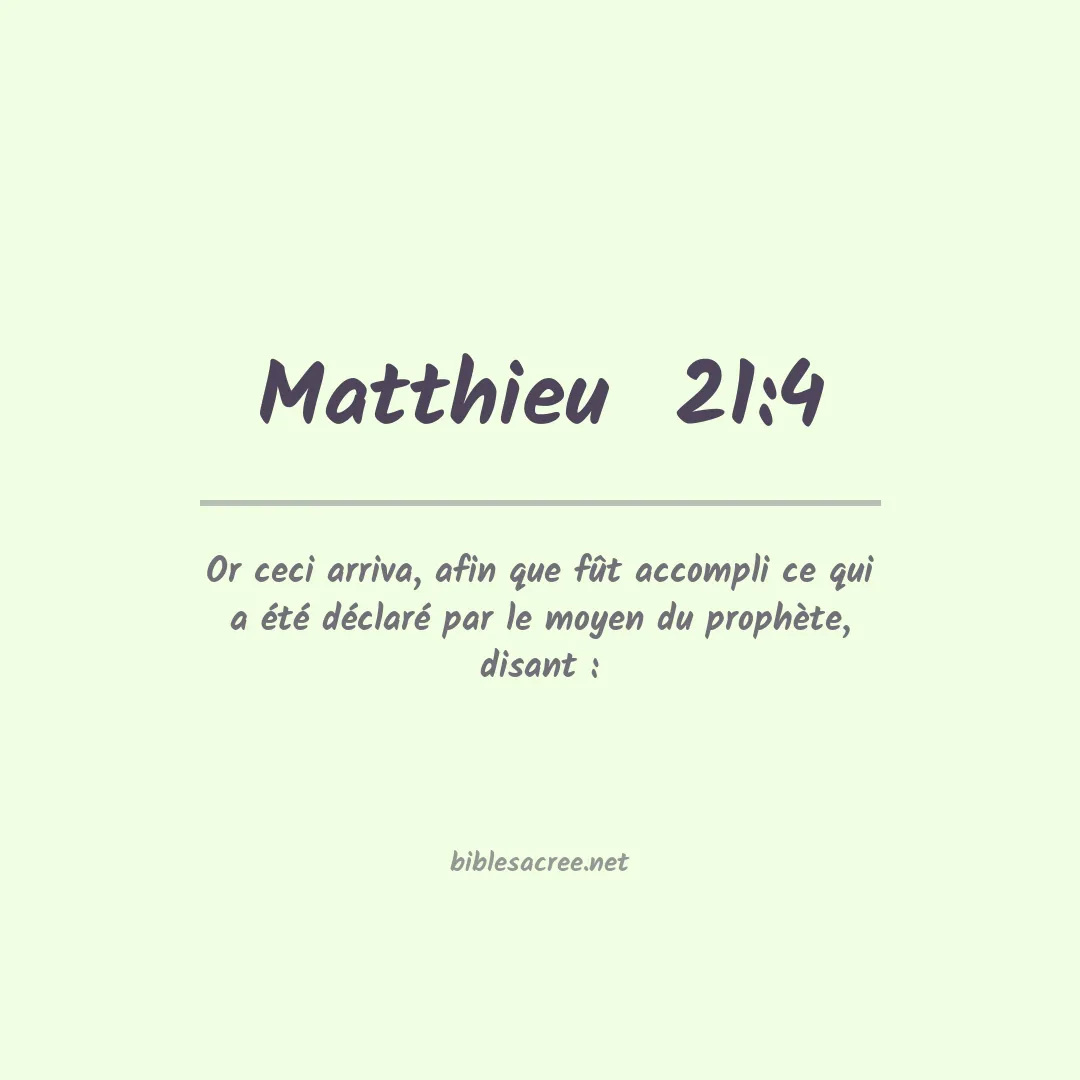 Matthieu  - 21:4