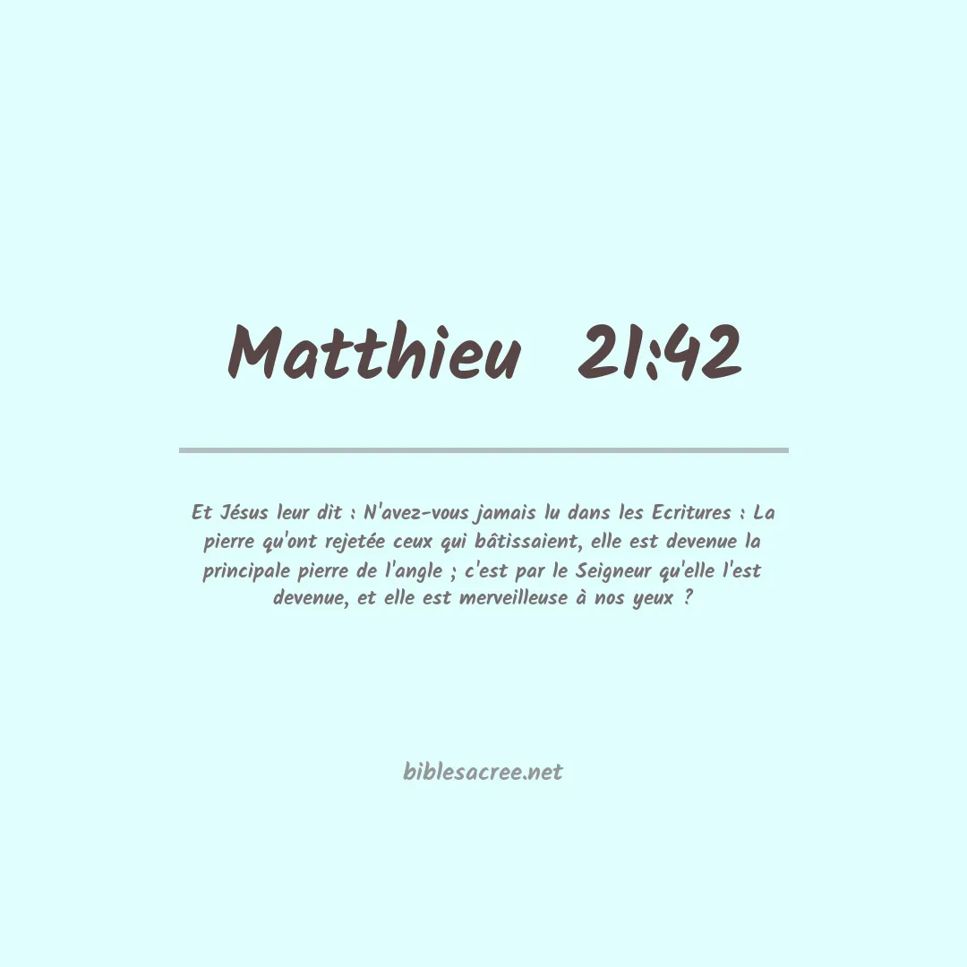 Matthieu  - 21:42