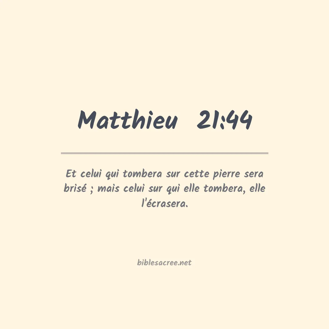 Matthieu  - 21:44