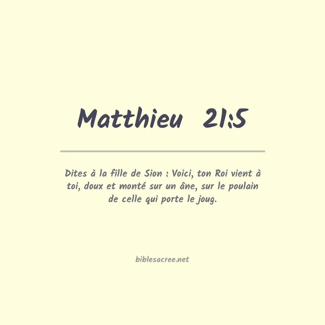 Matthieu  - 21:5