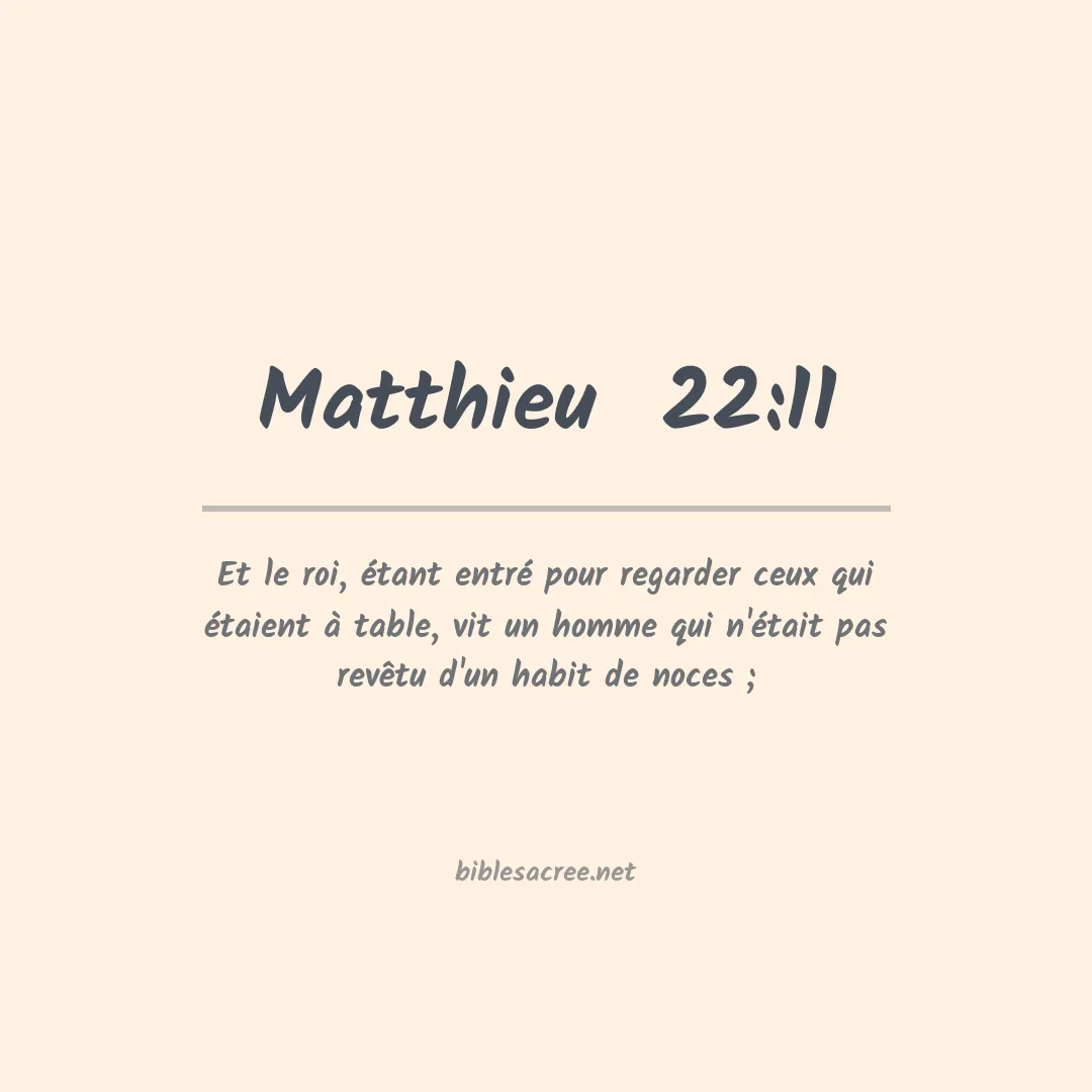 Matthieu - 22:11