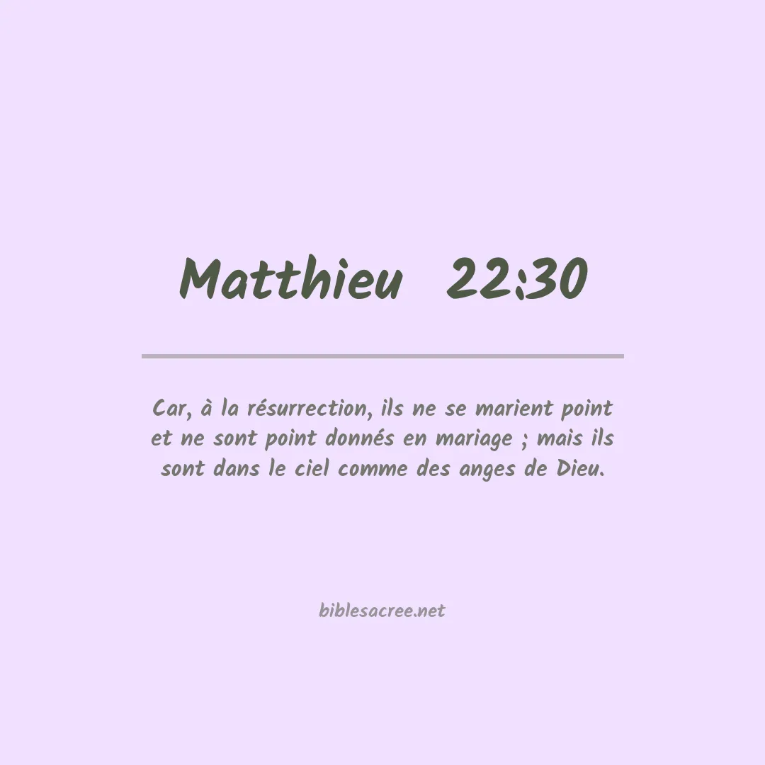 Matthieu - 22:30