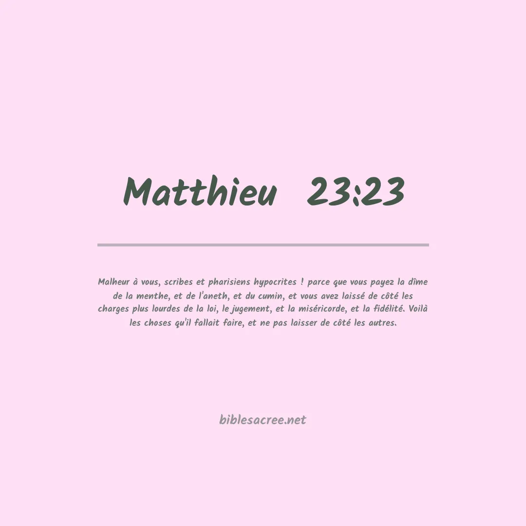 Matthieu  - 23:23