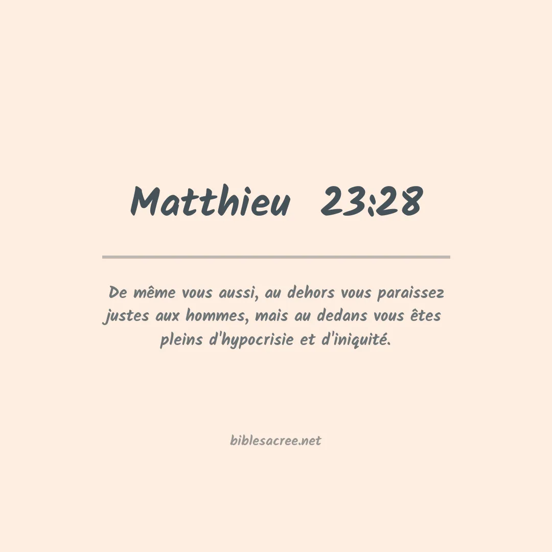 Matthieu  - 23:28