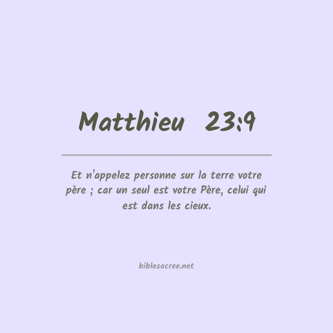 Matthieu  - 23:9