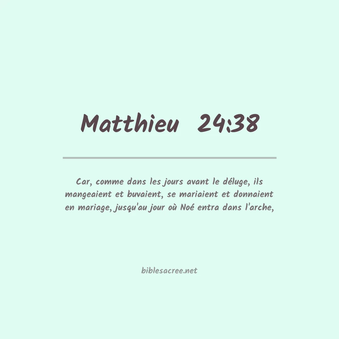 Matthieu  - 24:38