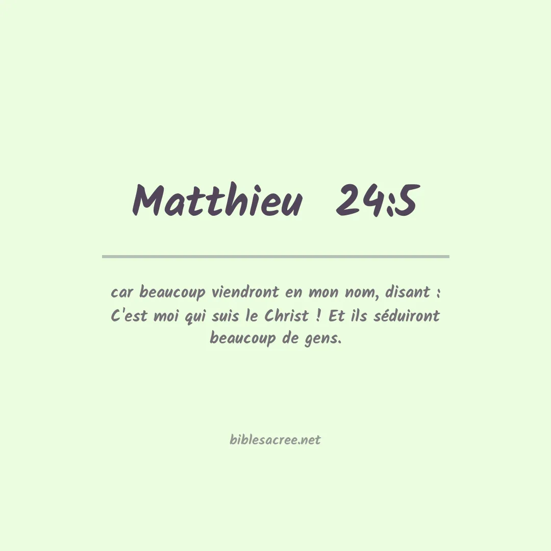 Matthieu  - 24:5