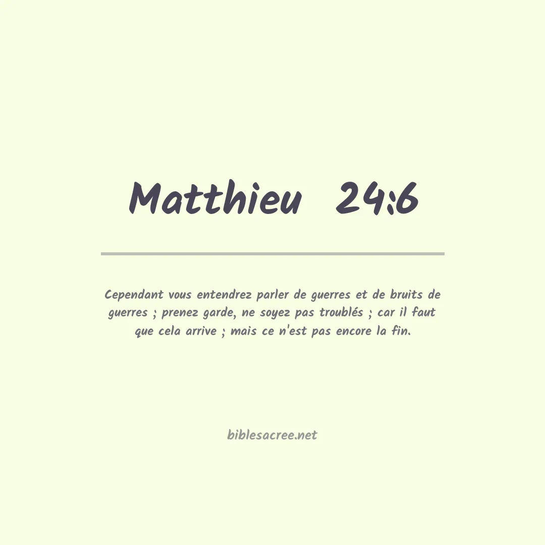 Matthieu  - 24:6