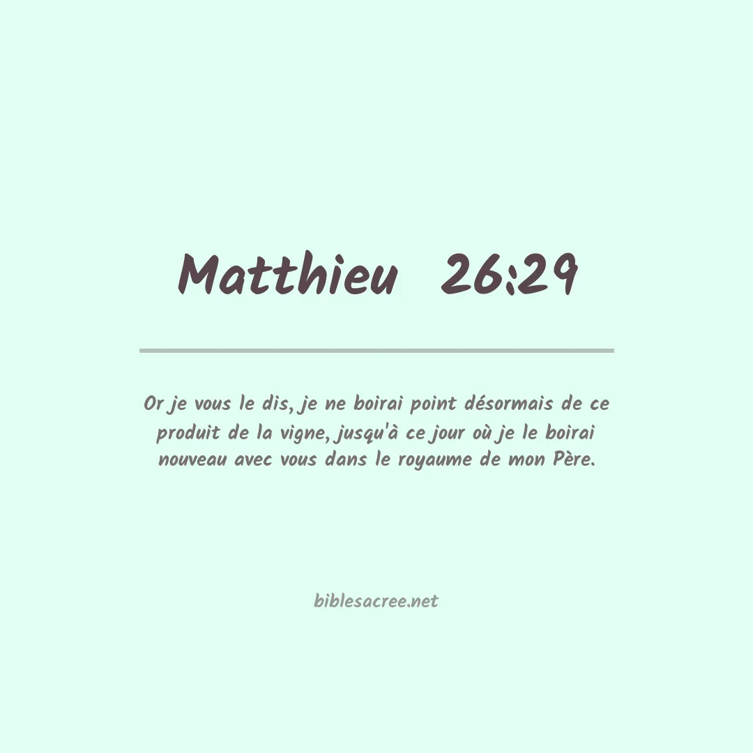 Matthieu  - 26:29