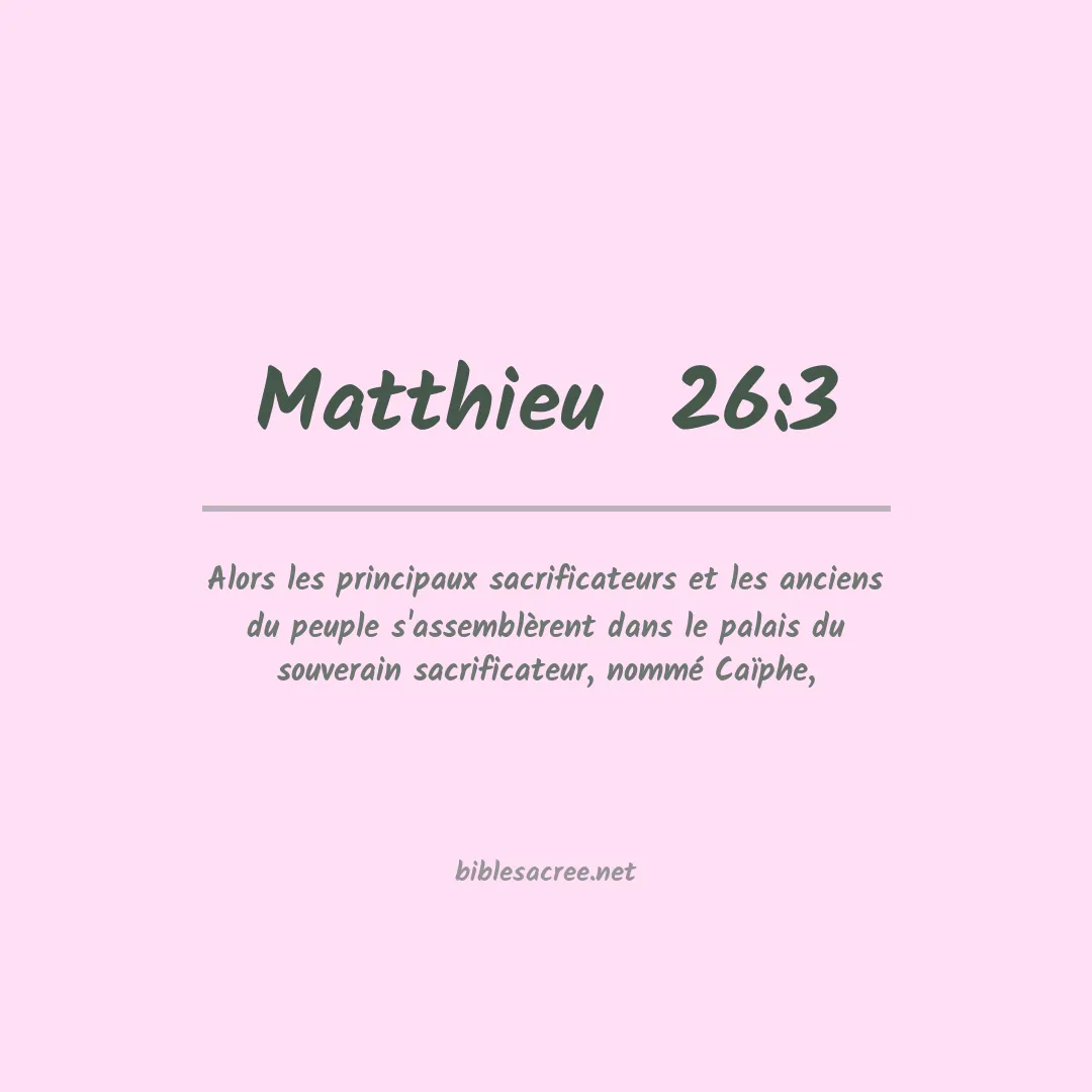 Matthieu  - 26:3