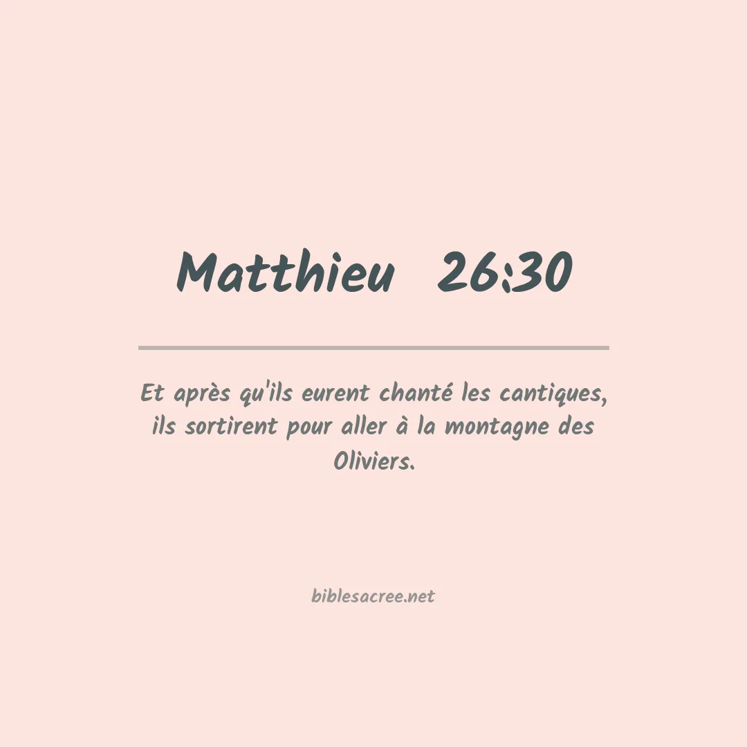 Matthieu  - 26:30