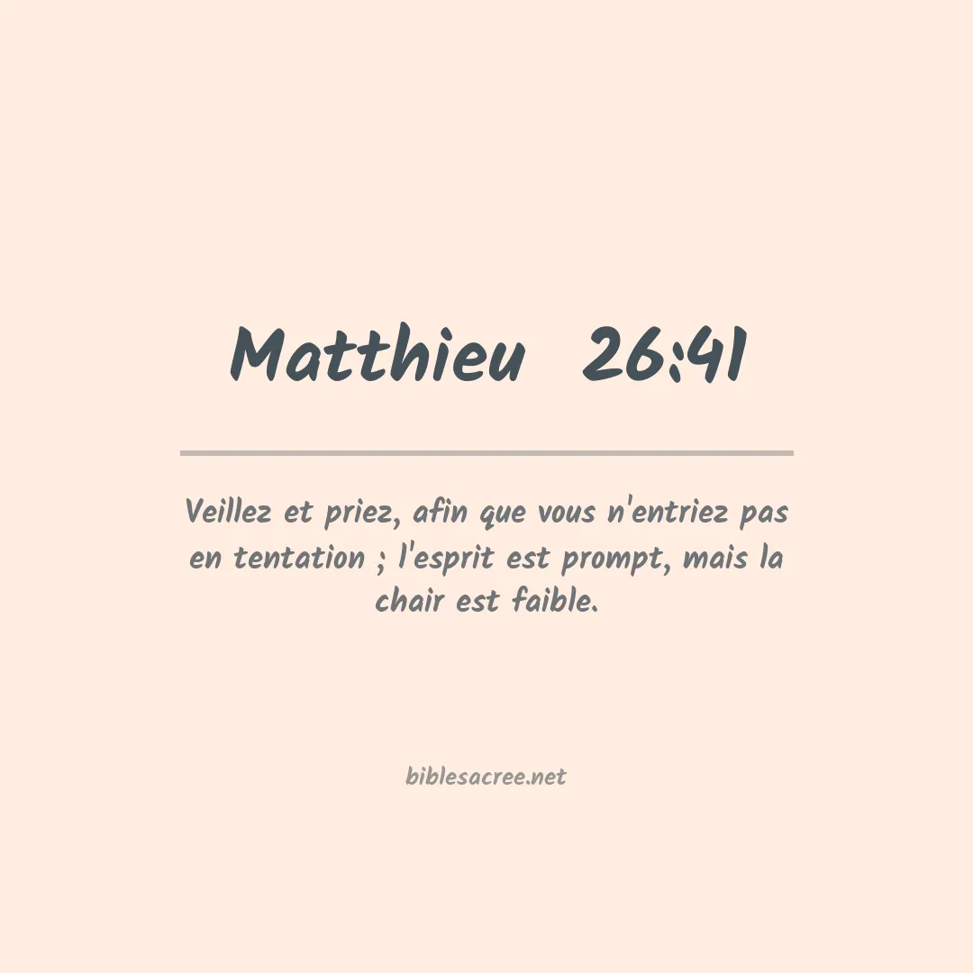 Matthieu  - 26:41