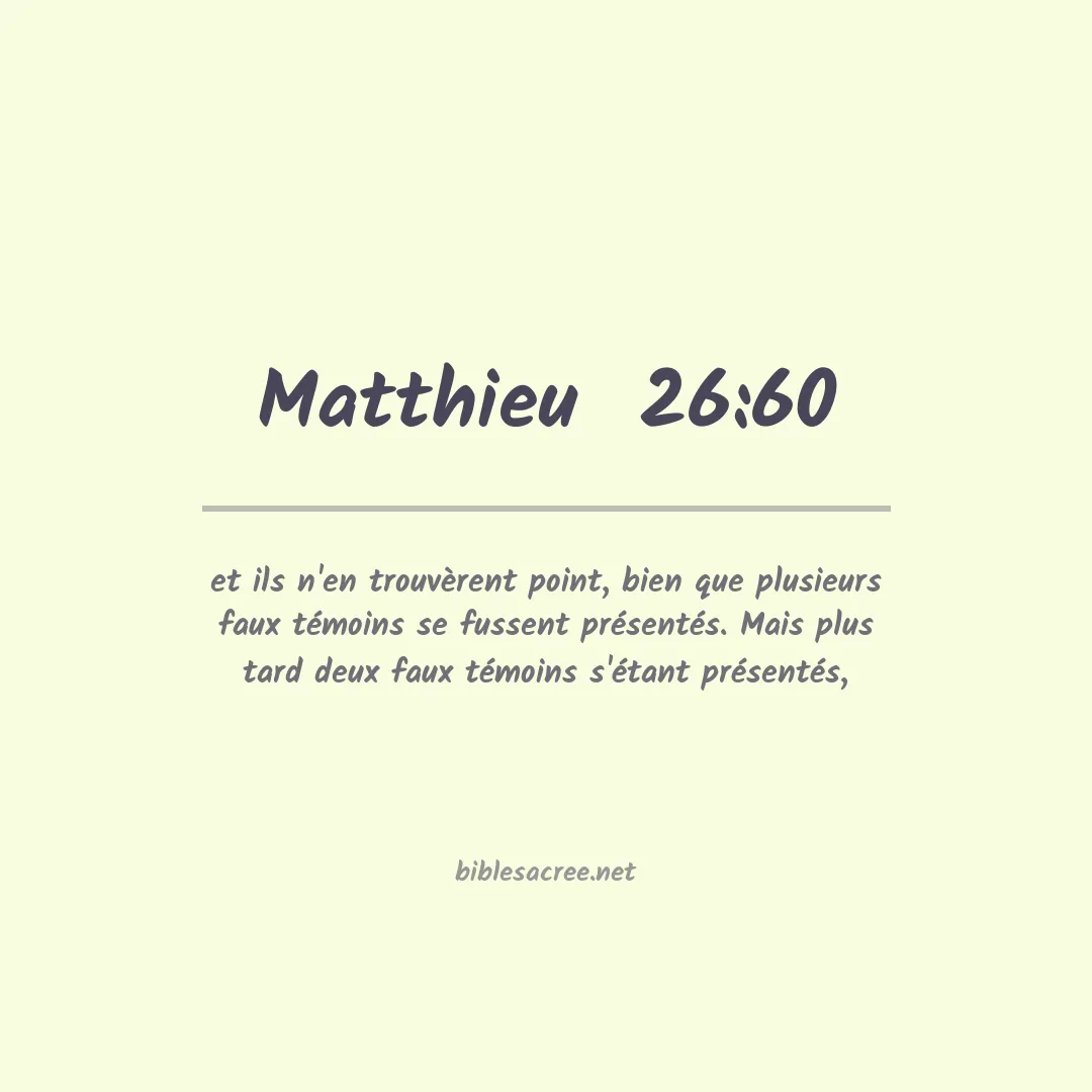 Matthieu  - 26:60