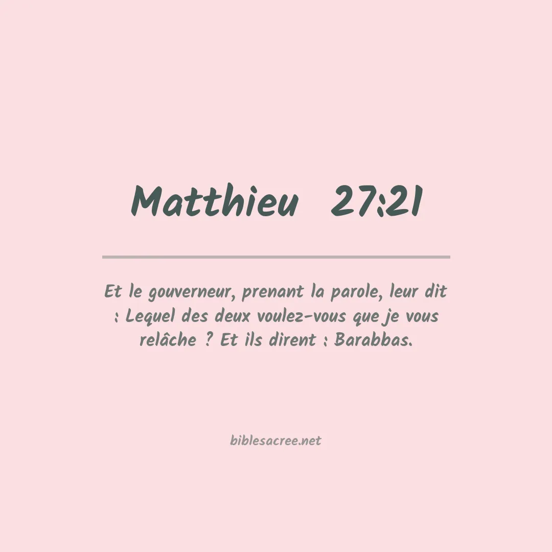 Matthieu  - 27:21