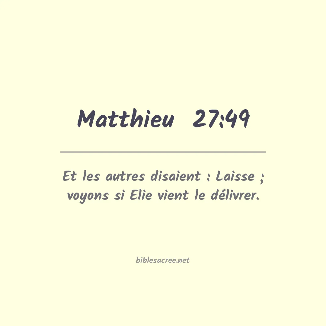 Matthieu  - 27:49