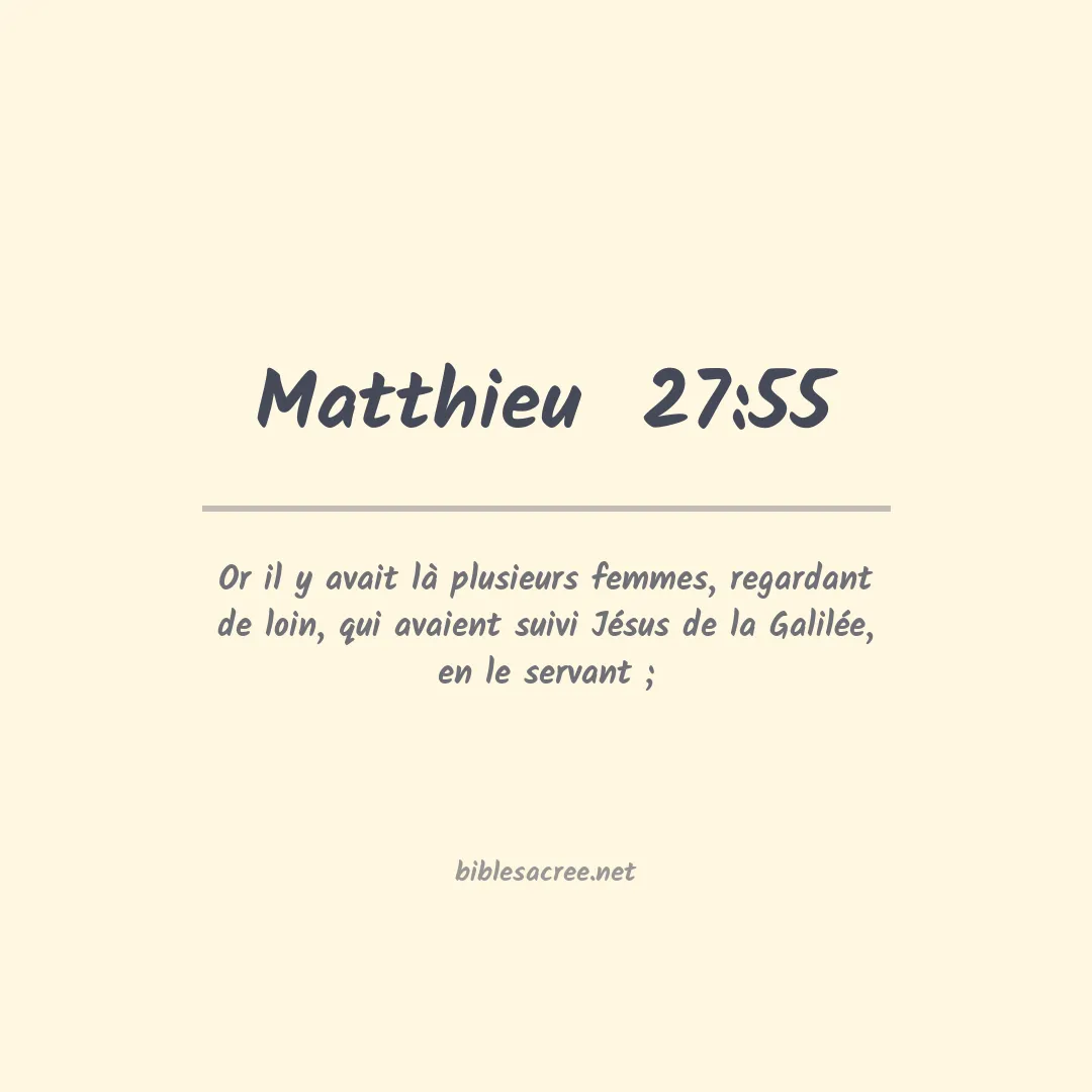 Matthieu  - 27:55