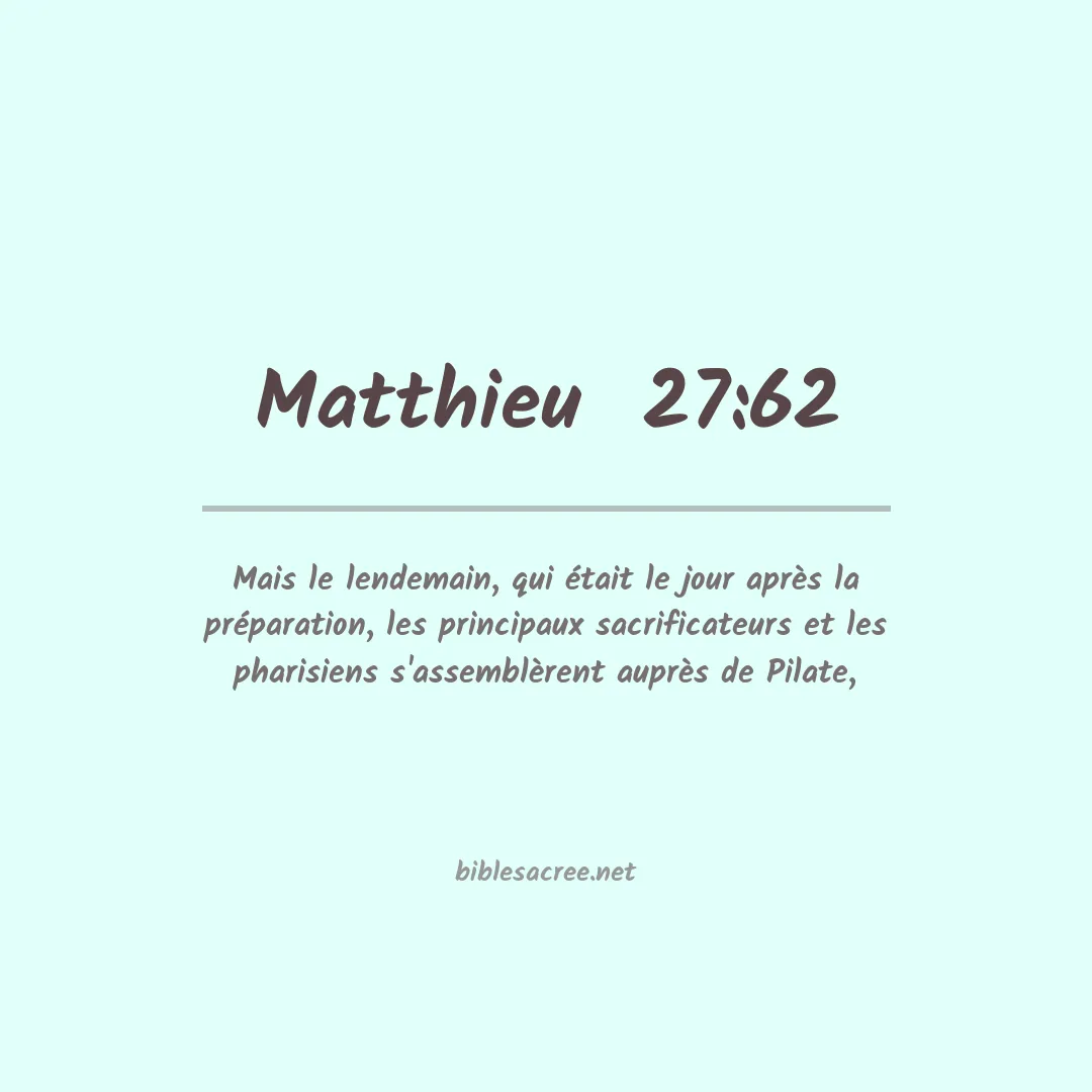 Matthieu  - 27:62