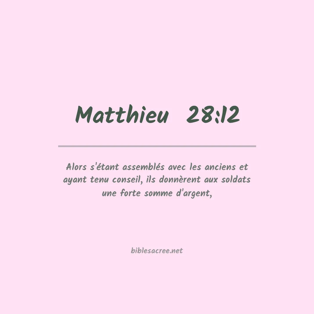Matthieu  - 28:12