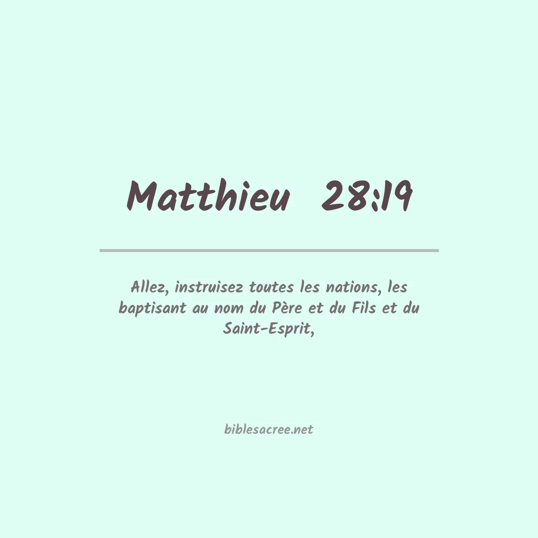 Matthieu  - 28:19