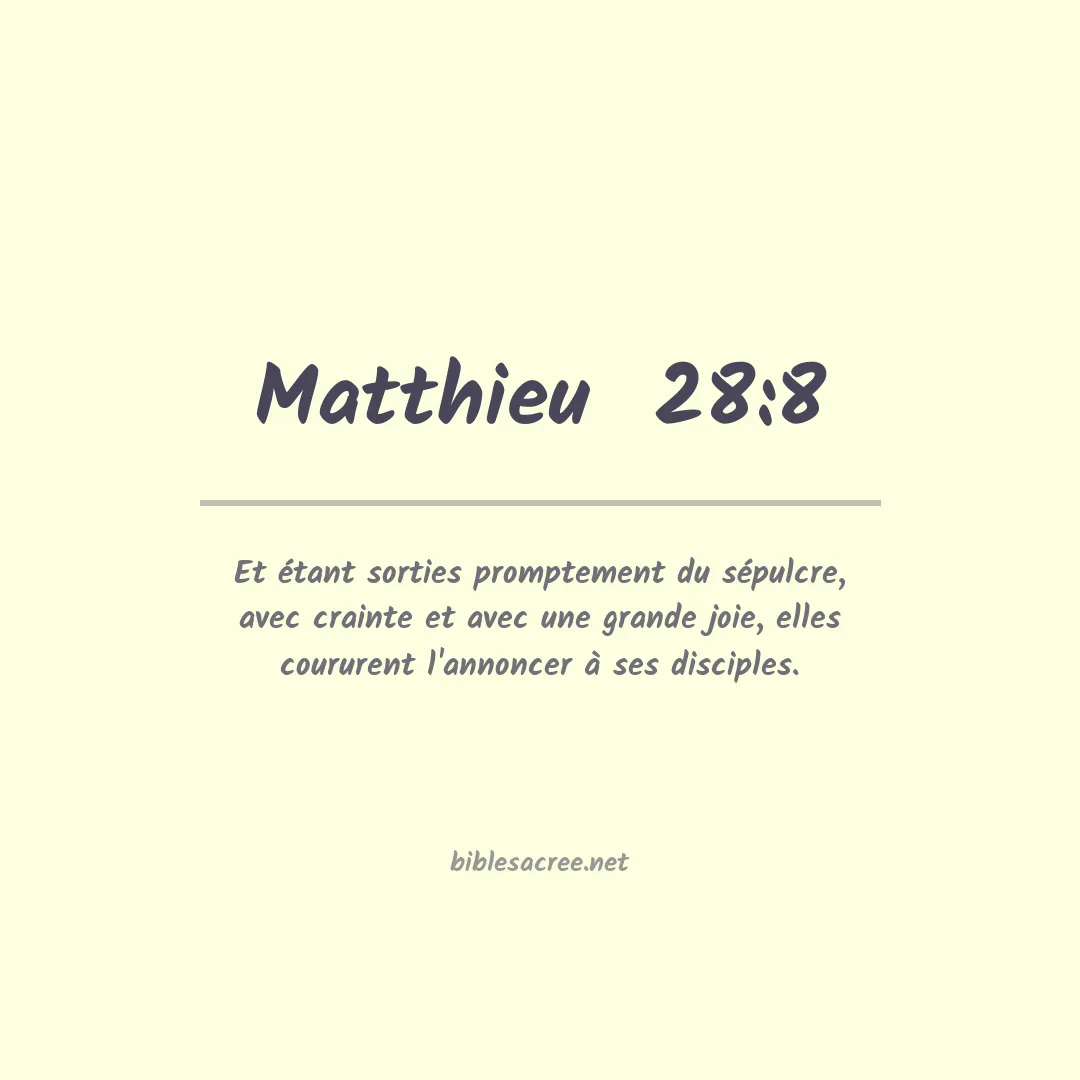 Matthieu  - 28:8