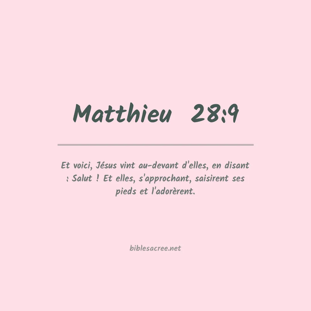 Matthieu  - 28:9