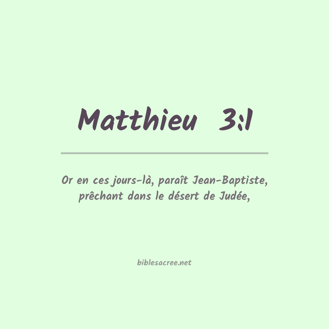 Matthieu  - 3:1