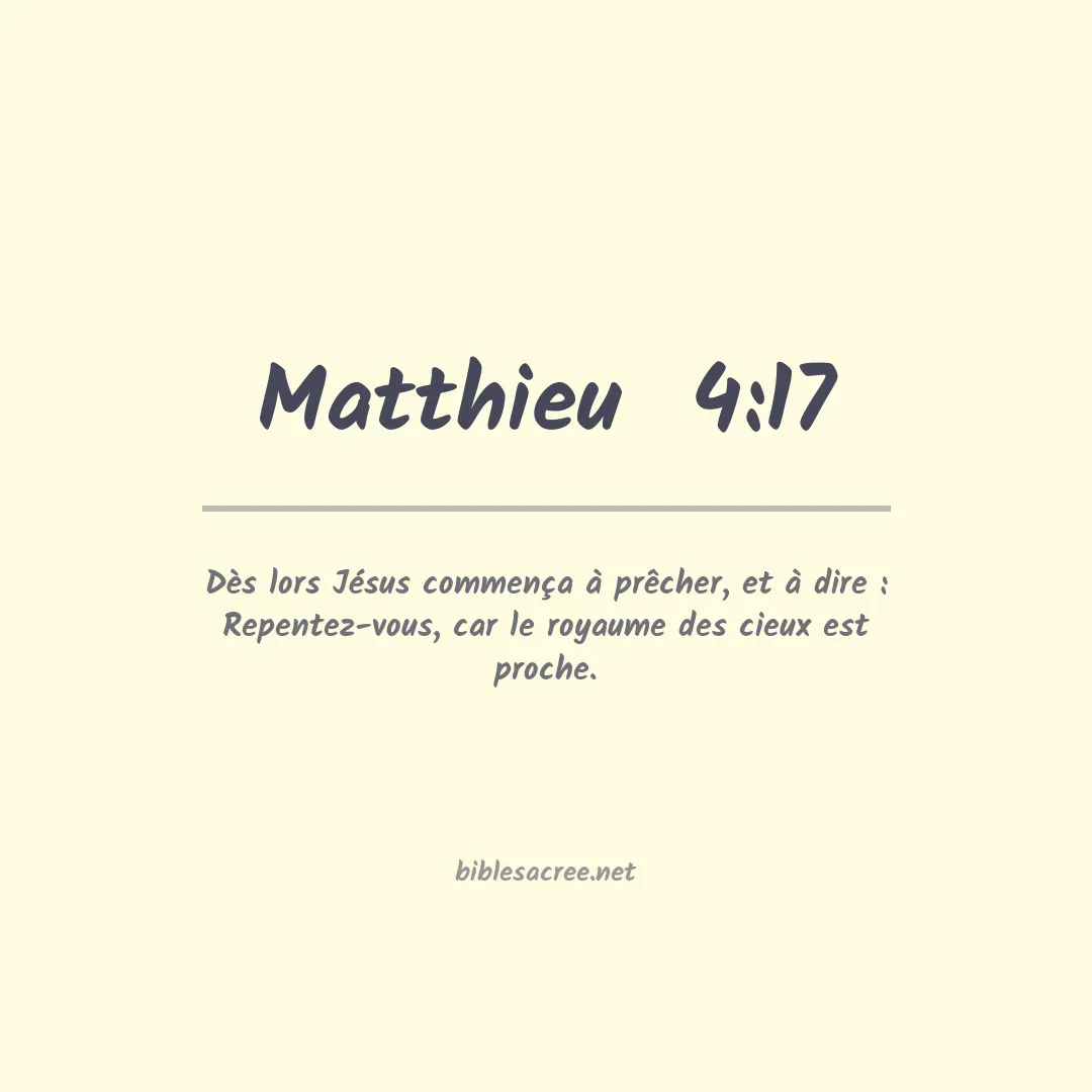 Matthieu  - 4:17