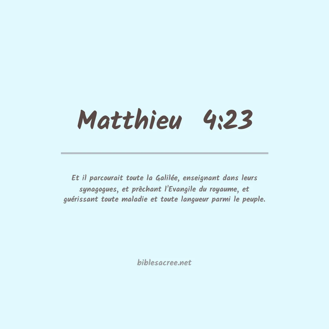 Matthieu  - 4:23