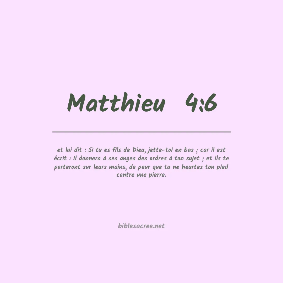 Matthieu  - 4:6