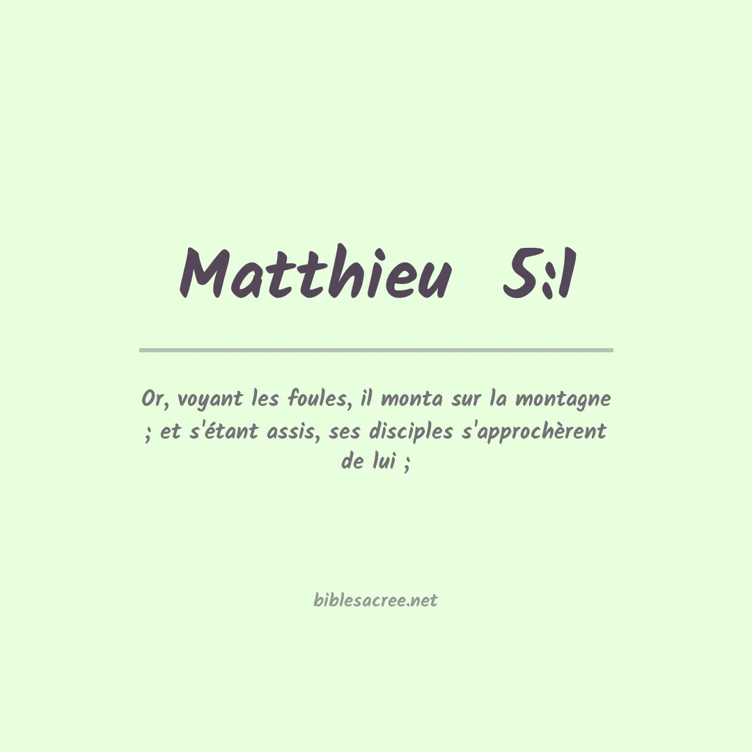 Matthieu  - 5:1