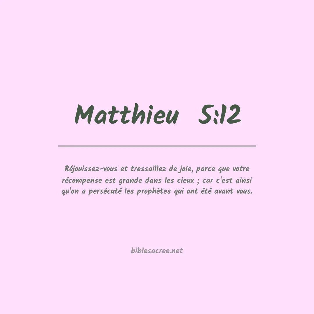 Matthieu  - 5:12