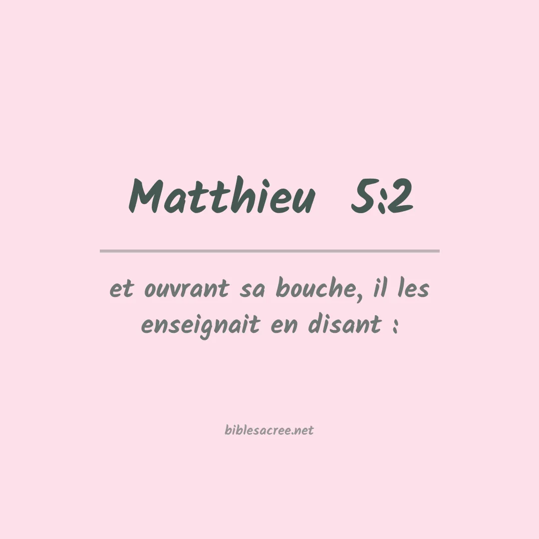 Matthieu  - 5:2
