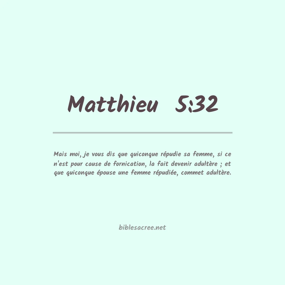 Matthieu  - 5:32