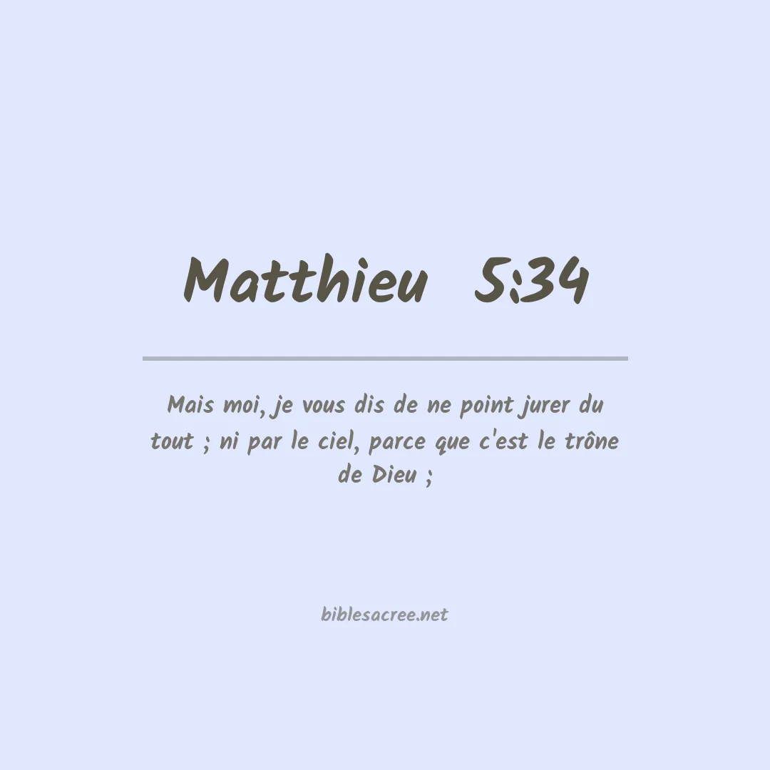 Matthieu  - 5:34