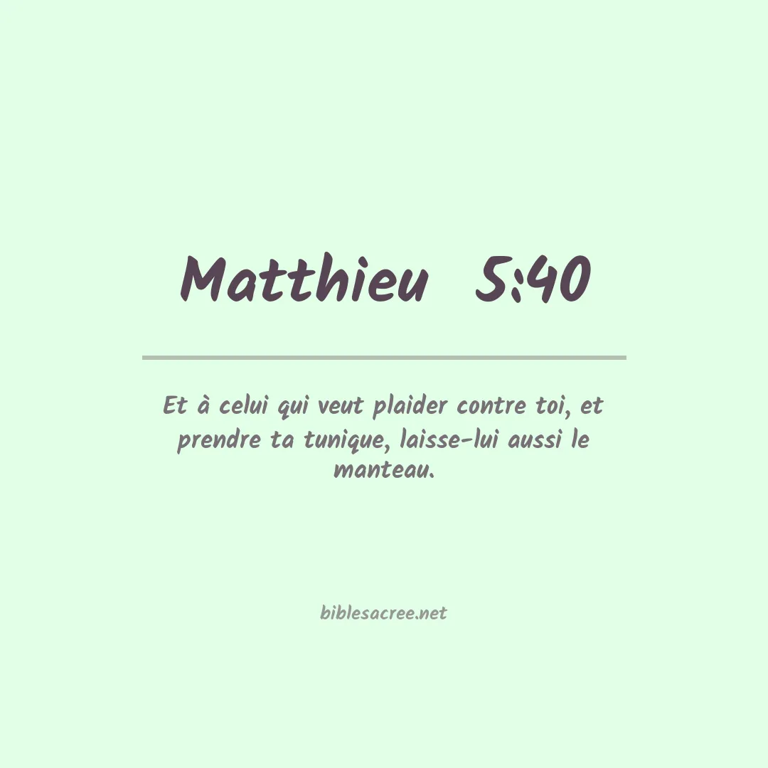 Matthieu  - 5:40