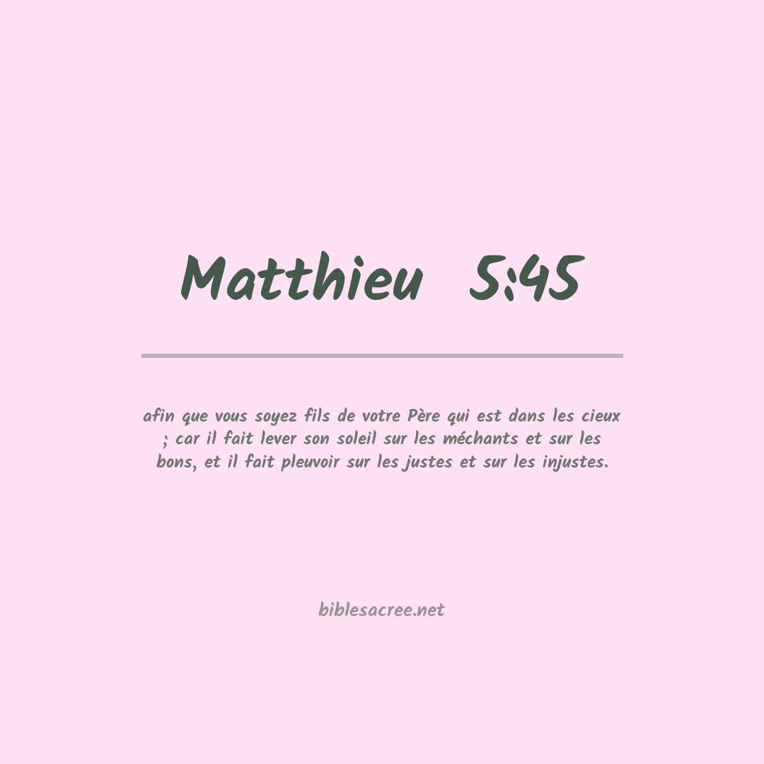 Matthieu  - 5:45
