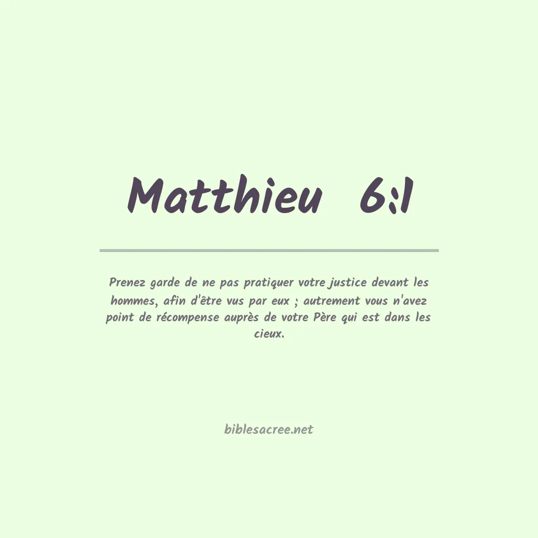 Matthieu - 6:1