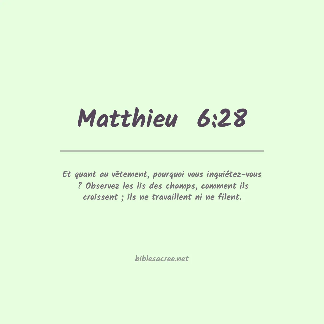 Matthieu - 6:28