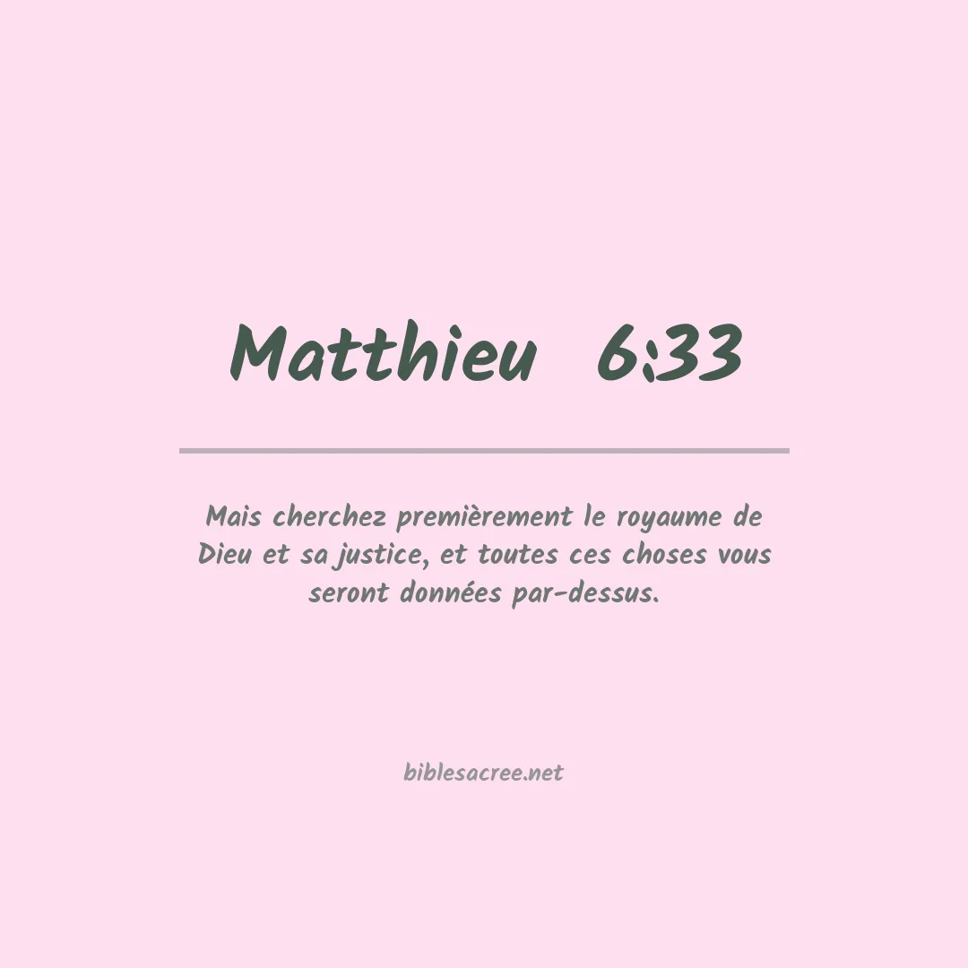 Matthieu - 6:33