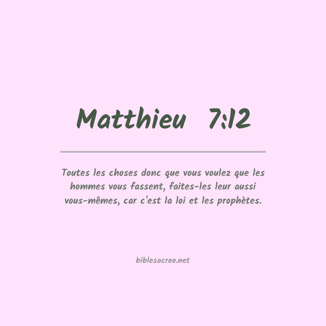 Matthieu  - 7:12