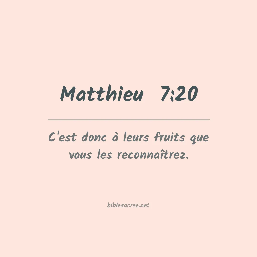 Matthieu  - 7:20