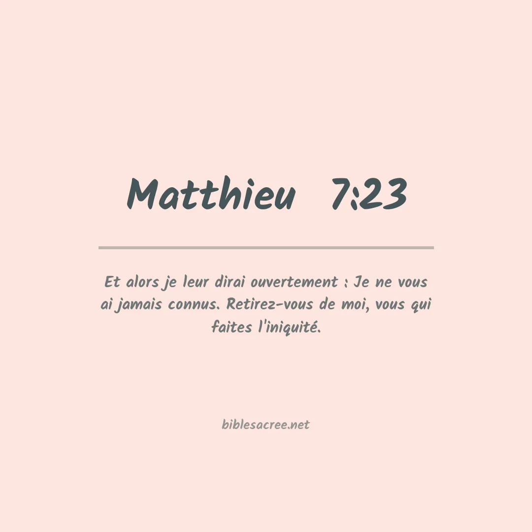 Matthieu  - 7:23