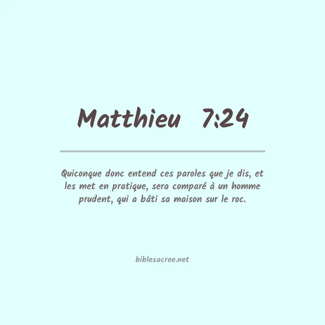 Matthieu  - 7:24