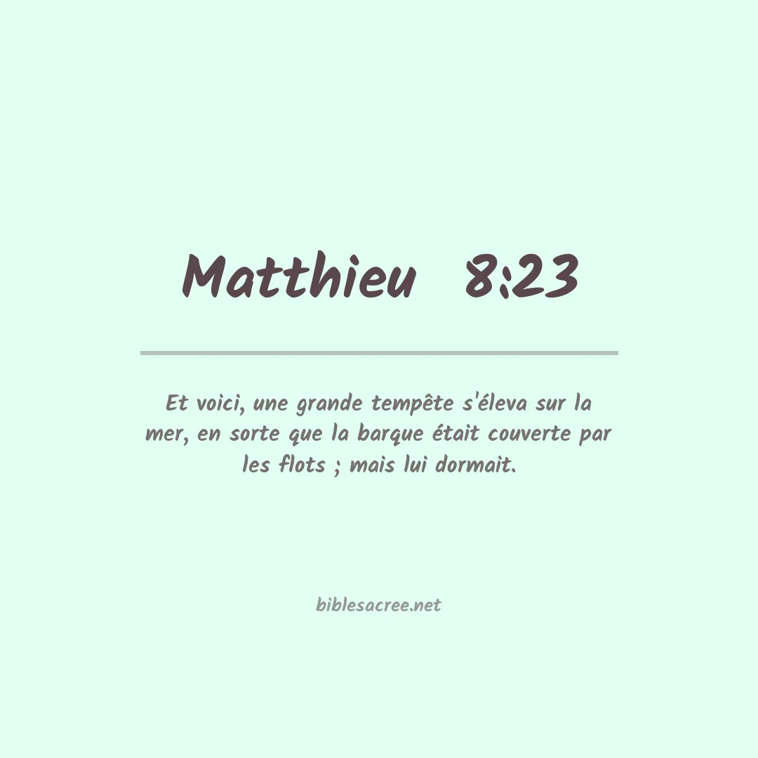 Matthieu  - 8:23