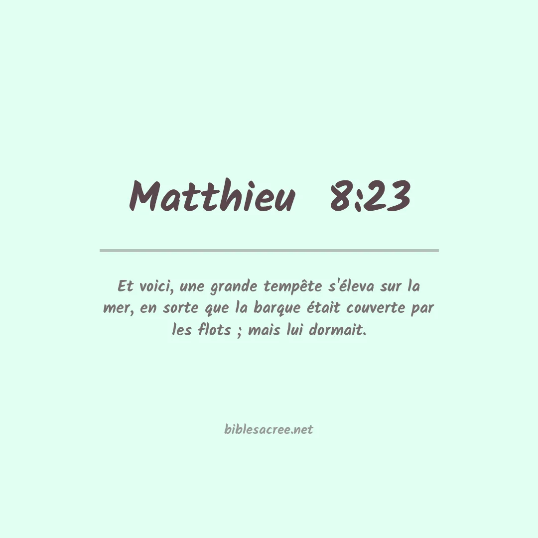 Matthieu - 8:23