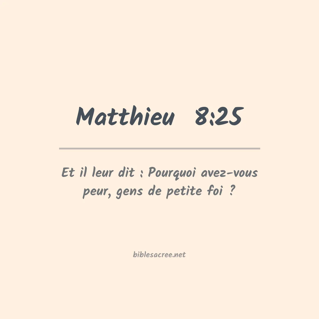 Matthieu - 8:25